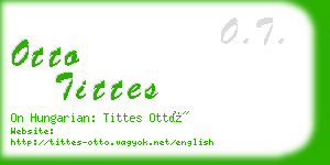 otto tittes business card